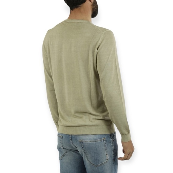 Pronto Uomo Sweater Mock Neck Silk Blend Sz XL Tan Long Sleeve Pullover - Picture 9 of 9